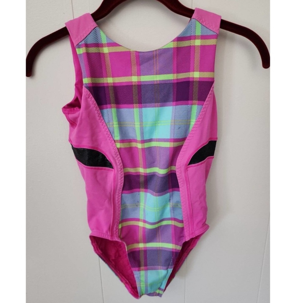 Ivivva Gymnastics Leotard Pink plaid 12